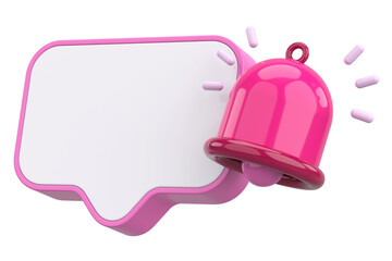 3D Notification Box. 3D Illustration.