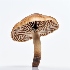 Fresh brown mushroom isolated on white background