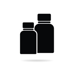 Medicine bottles icon, vector illustration