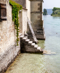 Stairs leading into the Rhein River