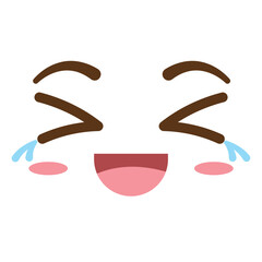 Isolated cute happy facial expression Vector