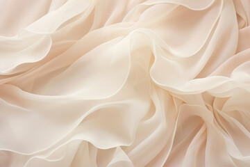 Fototapeta premium Generative ai picture of beautiful elegant beige soft luxury silk satin cotton fabric background