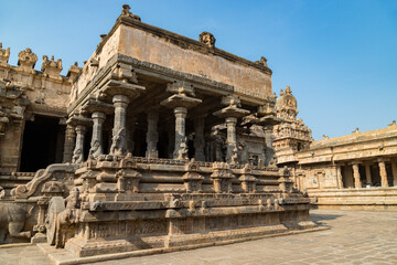 Airavatesvara Temple is a Hindu temple of Dravidian architecture located in the town of Darasuram, near Kumbakonam, Thanjavur District in the South Indian state of Tamil Nadu.