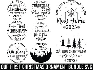 Our first Christmas ornament bundle SVG 