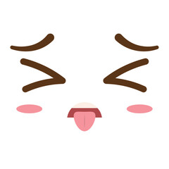 Isolated cute disgusted facial expression Vector