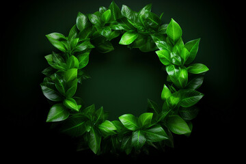 Generative ai collage image picture of portal in magic dream world door with green foliage frame