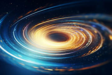 Generative ai collage image picture of magic mysterious swirl twirl portal ethereal world with neon effect