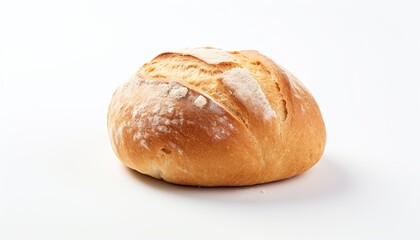loaf of bread isolated on white