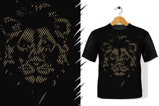 t-shirt and apparel trendy animal line art  illustration 