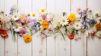 Obraz premium A bunch of flowers that are on a table