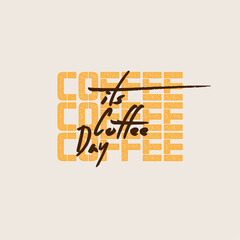 abstract coffee day typography

