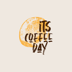 abstract coffee day typography

