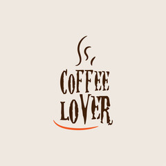 abstract coffee day typography

