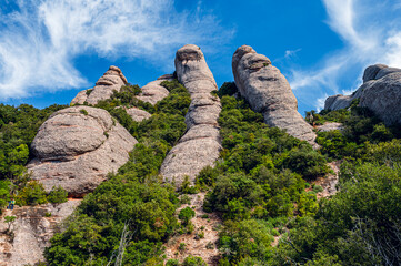 Amazing mountain range geology (Montserrta Massif, Spain, Catalonia)