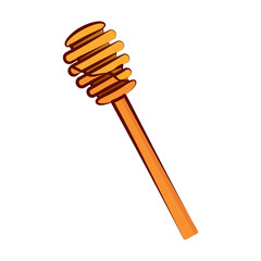 Isolated hand drawn honey stick Vector