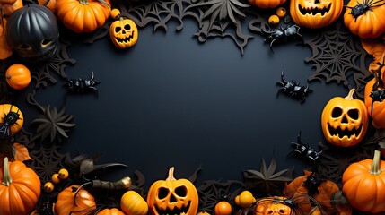 halloween pumpkin frame