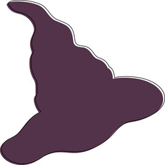 Halloween sorcerer hat decoration holiday elements.
