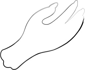 Hand Halloween decoration holiday elements.
