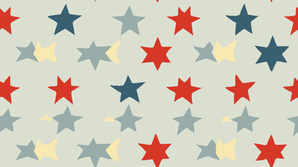 Seamless retro stars pattern