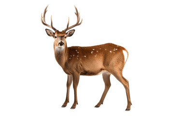 Deer Isolated on Transparent Background Generative AI