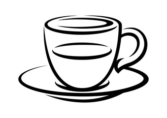 Cup of tea. Illustration of traditional drink.