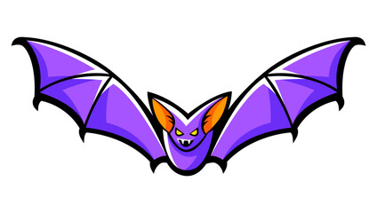 Happy Halloween bat. Holiday illustration of celebration item.