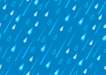 Seamless pattern with rain. Stylized background with raindrops.
