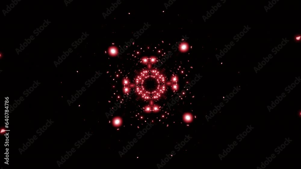 Aufkleber space cyber tunnel with glowing dots. design. cosmic pattern with glowing dots in tunnel. tunnel wit