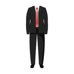 Isolated colored young business male clothes Vector