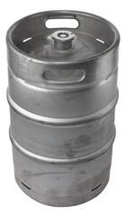 Metal beer keg on a white background isolated. Large container for storing beverages.
