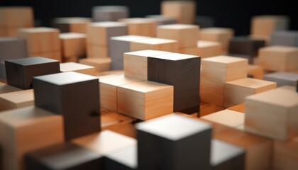 Photo of a stack of wooden blocks
