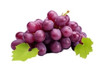 Grapes in a Plate Isolated on Transparent Background Generative AI