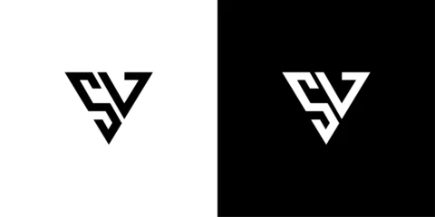 Foto op Aluminium SV sv letter design logo logotype icon concept © pupus