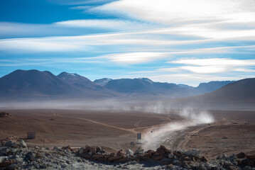 sand trail in the Atacama desert, Atacama, Antofagasta, Chile