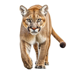 Obraz premium 3d render Puma walking isolated on transparent background.