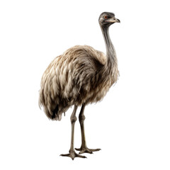 Hyper Realistic 3d render Ostrich isolated on transparent background.