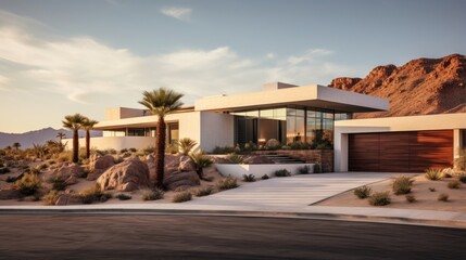 Obraz premium A modern Villa in the desert