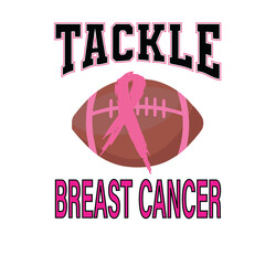 tackle breast cancer, cancer fight svg, football sport cancer svg png, wear pink svg, Cancer...