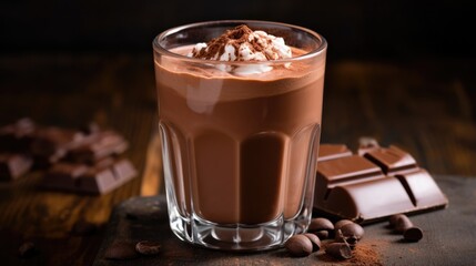 Overflowing glass of Hot Chocolate - stock concepts