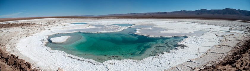 the beautyful Lagunas Escondidas de Baltinache, Atacama, San Pedro de Atacama, Antofagasta, Chile
