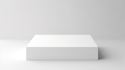 White box 3d mockup on the white background.