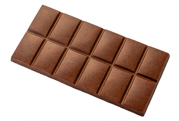 Milk chocolate bar with malt ,isolated