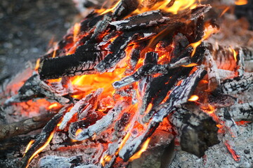 texture of burning fire