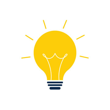 Light Bulb Icon. Creative Idea Vector Illustration With Light Bulb.