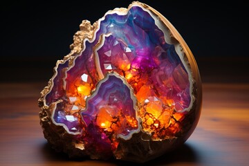violet crystalline geode