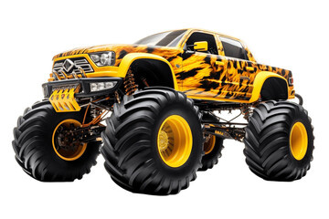 Monster Truck Isolated on Transparent Background Generative AI