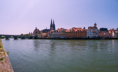 Fototapeta premium Regensburg is the capital of the administrative region of Upper Palatinate in Bavaria in Germany.
