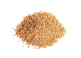 Wheat Grains, Barley Pile, Dry Cereal Seeds, Wheat Grains Heap on White