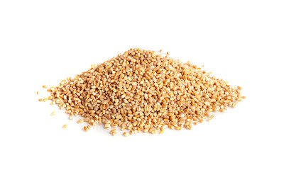 Wheat Grains, Barley Pile, Dry Cereal Seeds, Wheat Grains Heap on White
