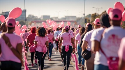 ceremony in support of the fight against breast cancer